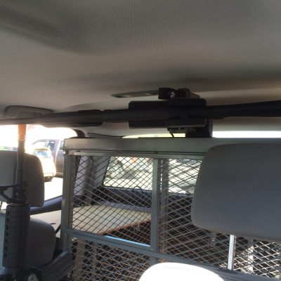 overhead 1082 mounted on partition holding shotgun